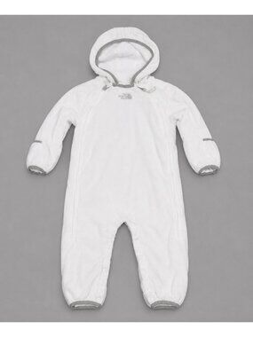 THE NORTH FACE Baby/Toddler 18-24M White Plush One-Piece Bunting Snowsuit READ